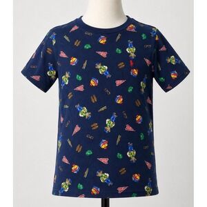 Polo Ralph Lauren Boys Small 8 Navy Blue All Over Polo Bear Print T-Shirt